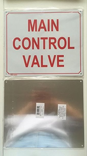 MAIN CONTROL VALVE SIGN ( ALUMINIUM 10x12 -Rust Free )