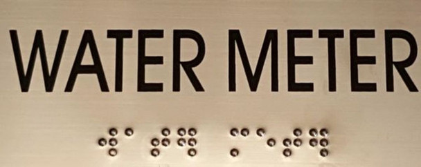 WATER METER Sign -Tactile Signs