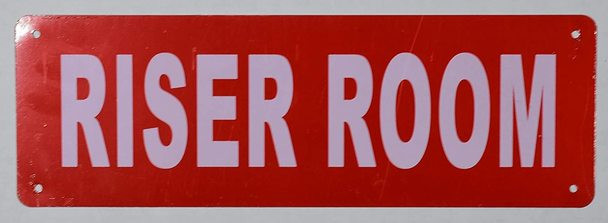 SIGNS Riser Room Sign (Aluminium,Reflective !!!, RED