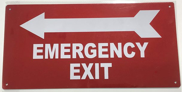 SIGNS EMERGENCY EXIT WITH ARROW