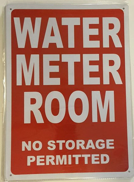SIGNS WATER METER ROOM NO STORAGE PERMITTED