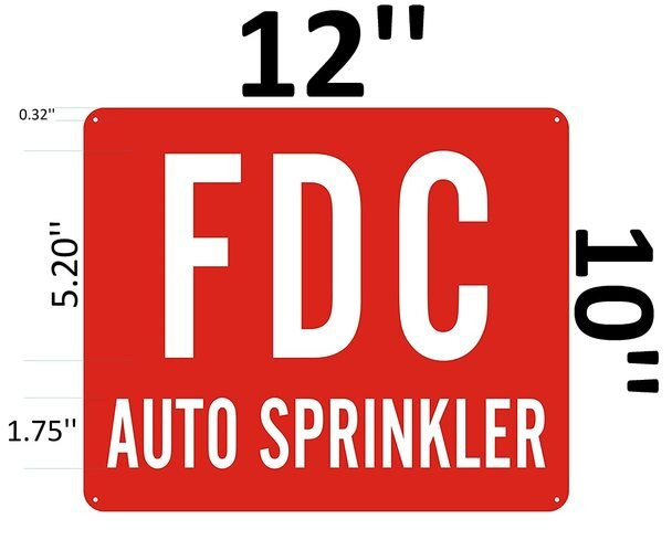 SIGNS FDC AUTO SPRINKLER SIGN