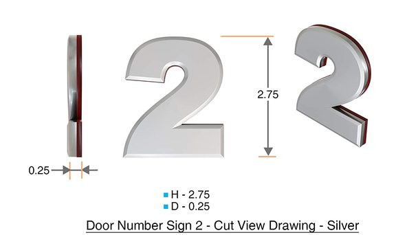 SIGNS Apartment Number 2C Sign/Mailbox