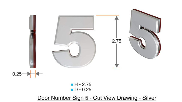 SIGNS Apartment Number 5C Sign/Mailbox