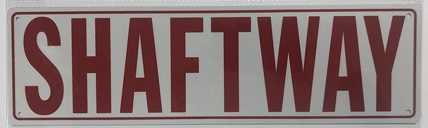 SIGNS SHAFTWAY SIGN-WHITE Reflective ( ALUMINUM