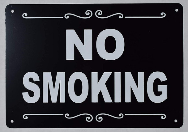 NO Smoking Sign (Black, Rust Free