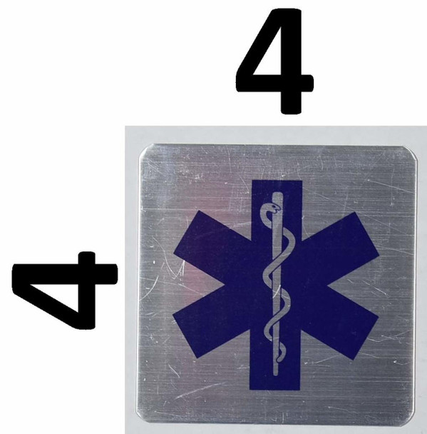 TWO (2) PCS Caduceus Snake Staff Medical Symbol SIGN.