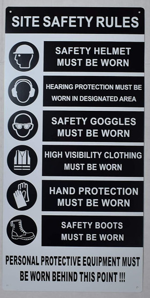 SIGNS PPE Sign - Site Safety Rules