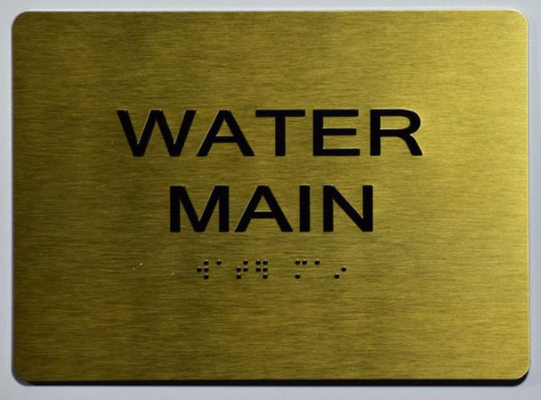 SIGNS WATER MAIN Sign -Tactile