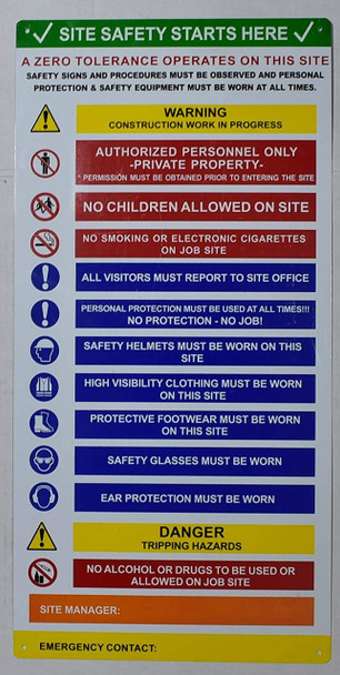SIGNS PPE Sign - Site Safety Start
