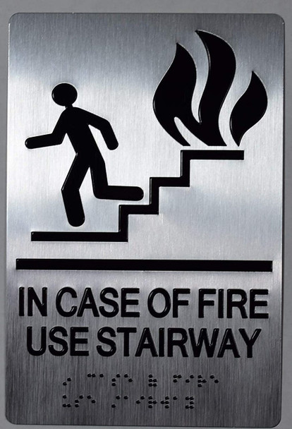 SIGNS In CASE of FIRE USE Stairway
