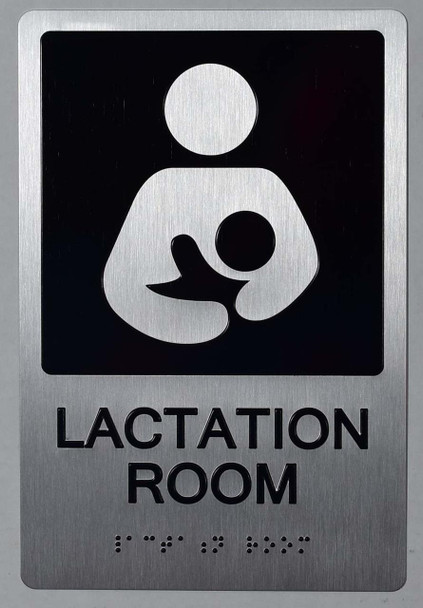 Lactation Room Sign -Tactile Signs (Aluminium,Silver,Size