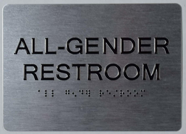 All Gender Restroom Sign -Tactile Signs