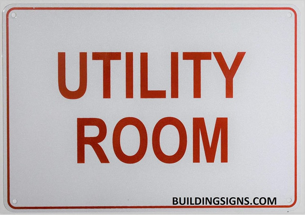 Utility Room Sign- Reflective