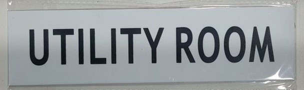 SIGNS UTILITY ROOM SIGN - PURE WHITE