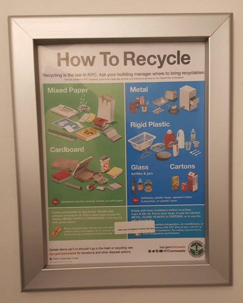 Recycles notice frame