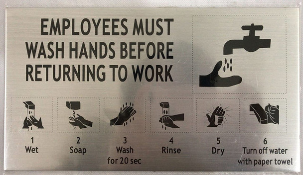 Employee Must WASH Hand Before Returning