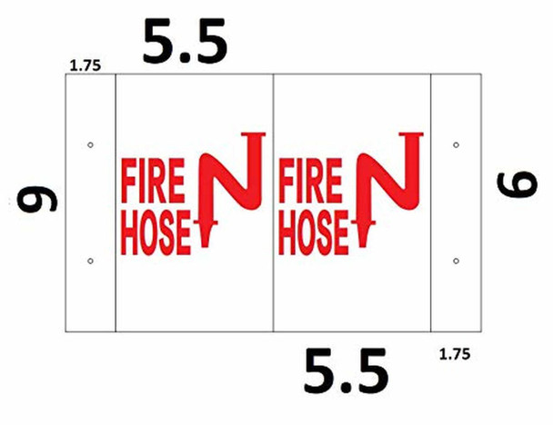 FIRE Hose 3D Projection Sign/FIRE Hose Hallway Sign