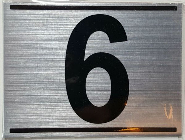 APARTMENT NUMBER SIX (6) SIGN -