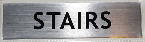 SIGNS STAIRS SIGN - -BRUSHED ALUMINUM (2