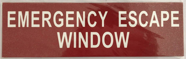 SIGNS EMERGENCY ESCAPE WINDOW SIGN