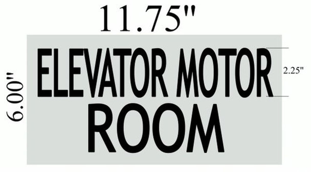 ELEVATOR MOTOR ROOM SIGN - BRUSHED ALUMINUM