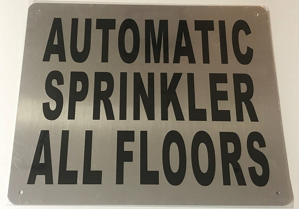 SIGNS Automatic Sprinkler All Floors