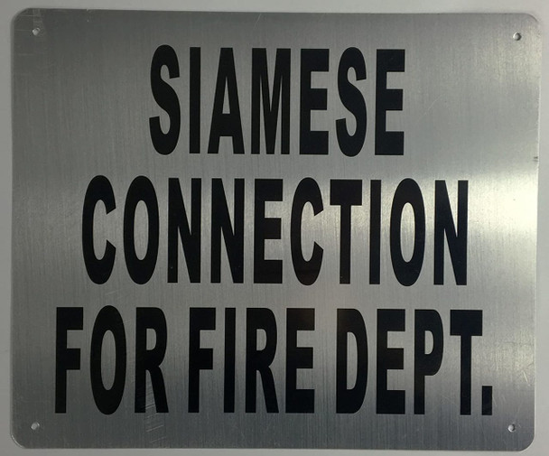 Siamese Connection for FIRE DEPT Sign