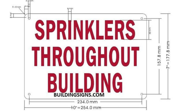 SIGNS SPRINKLERS Throughout Building Sign