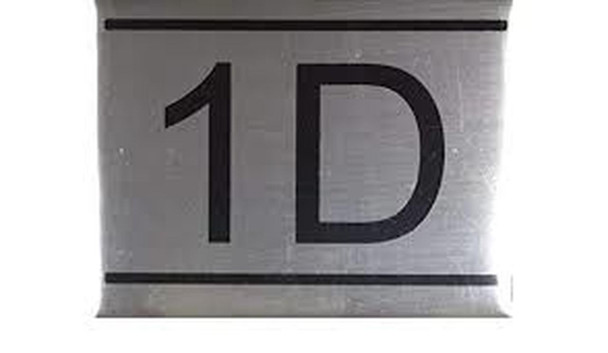 SIGNS APARTMENT NUMBER SIGN -1d -BRUSHED ALUMINUM