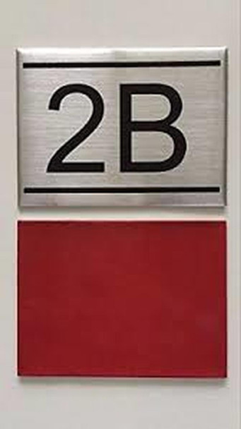 APARTMENT NUMBER SIGN -2B