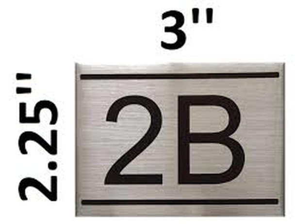 SIGNS APARTMENT NUMBER SIGN -2B