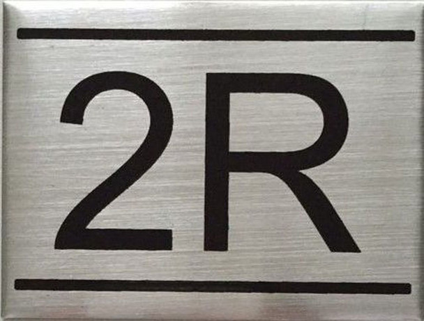 APARTMENT NUMBER SIGN -2R