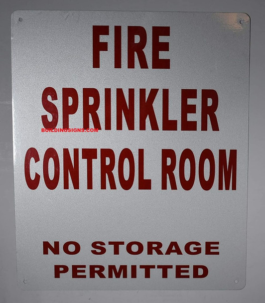 FIRE Sprinkler Control Room Sign, Engineer