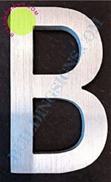 Aluminum Letter B Sign (Brush Silver,Double