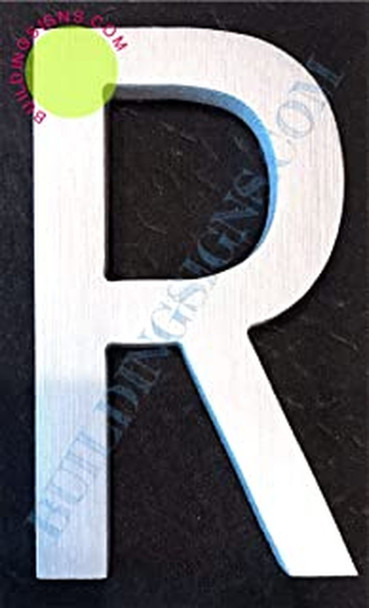 SIGNS Aluminum Letter R Sign (Brush Silver,Double