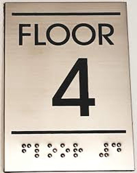 SIGNS Floor Number Sign -Tactile