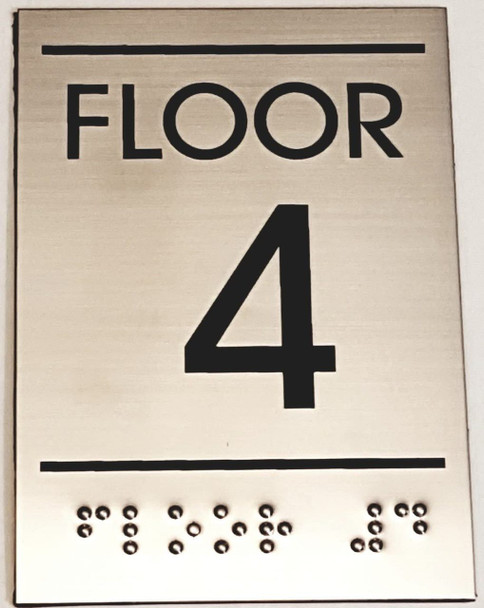 SIGNS Floor Number Sign -Tactile Signs