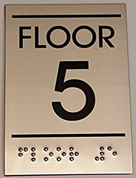 SIGNS Floor Number Sign -Tactile