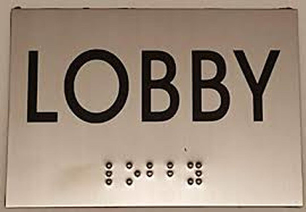 LOBBY SIGN - BRAILLE-STAINLESS STEEL