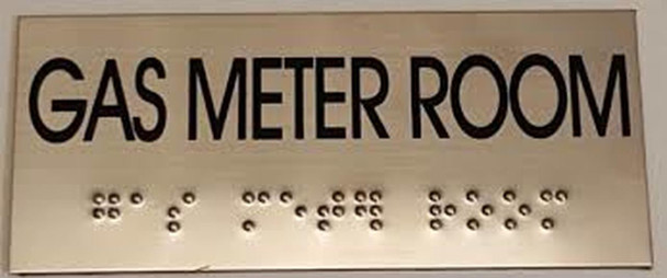 GAS METER ROOM Sign -Tactile Signs