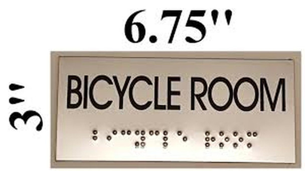 SIGNS BICYCLE ROOM Sign -Tactile