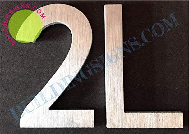 SIGNS Apartment Number 2L Sign (Brush Silver,Double