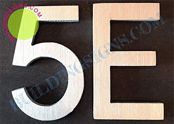 SIGNS Apartment Number 5E Sign (Brush Silver,Double