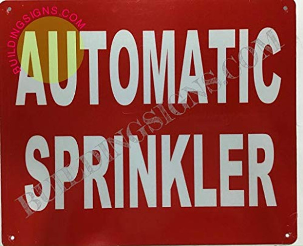 SIGNS Automatic Sprinkler Sign (Aluminium