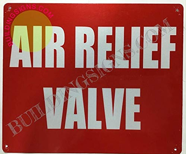 AIR Relief Valve Sign (Aluminium Reflective,