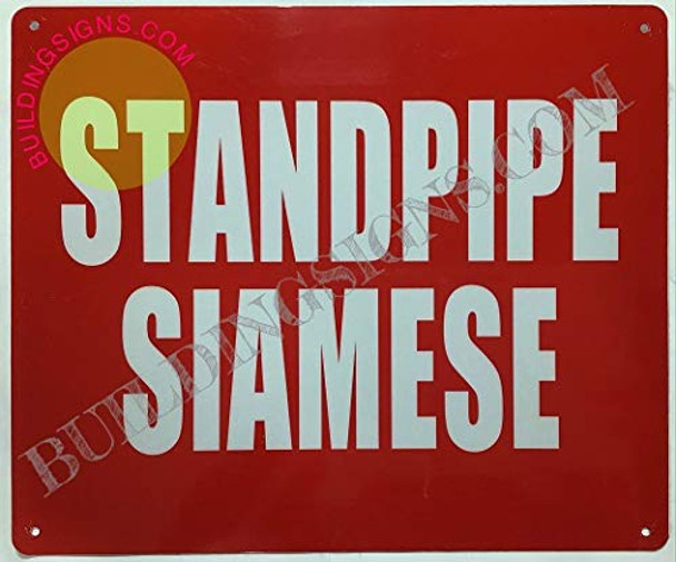 SIGNS Standpipe Siamese Sign (Aluminium Reflective !!,