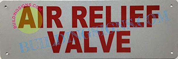 AIR Relief Valve Sign (White Reflective!!!,Aluminium