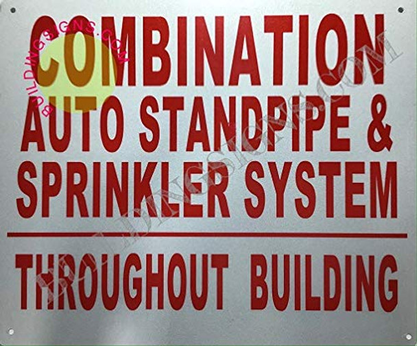 SIGNS Combination AUTO Standpipe and SPRINKLERS System