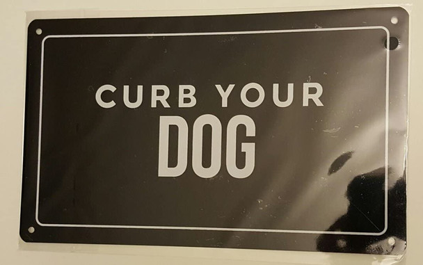 BUILDINGSIGNS.COM Curb Your Dog Sign (Aluminum
